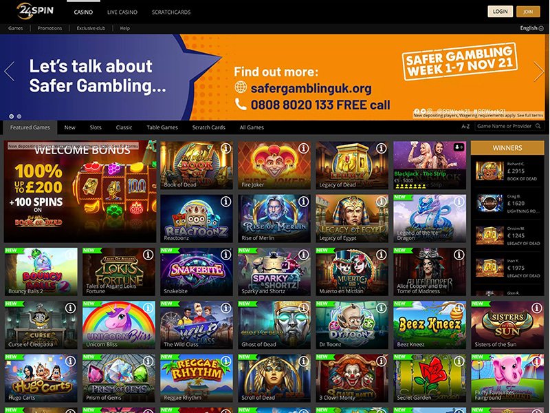 24 Spin website