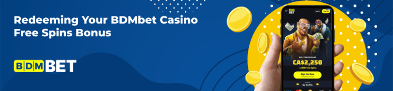 Banner of bonuses and promotions of BDMbet casino