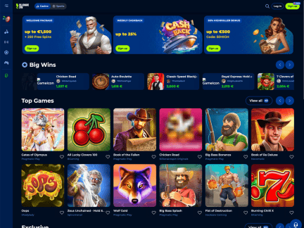BillionaireSpin Casino website