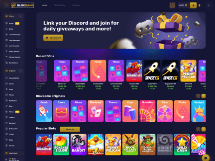 BloxGame Casino website