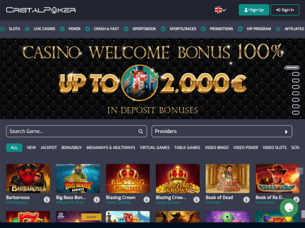 Cristalpoker Casino website