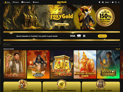 Foxygold Casino website