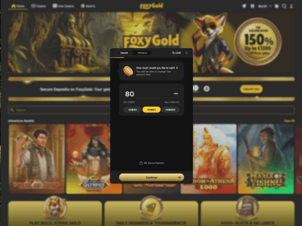 Foxygold Casino cashier