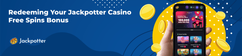 Banner of bonuses and promotions of Jackpotter casino