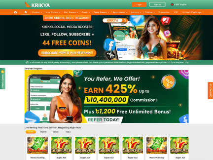Krikya Casino website