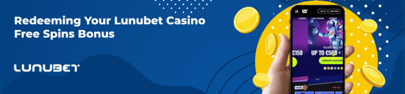 Banner of bonuses and promotions of Lunubet casino