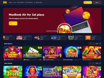 Maxispin Casino website