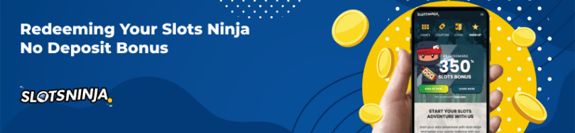 Banner of bonuses and promotions of Slots Ninja casino