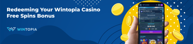 Banner of bonuses and promotions of Wintopia Casino