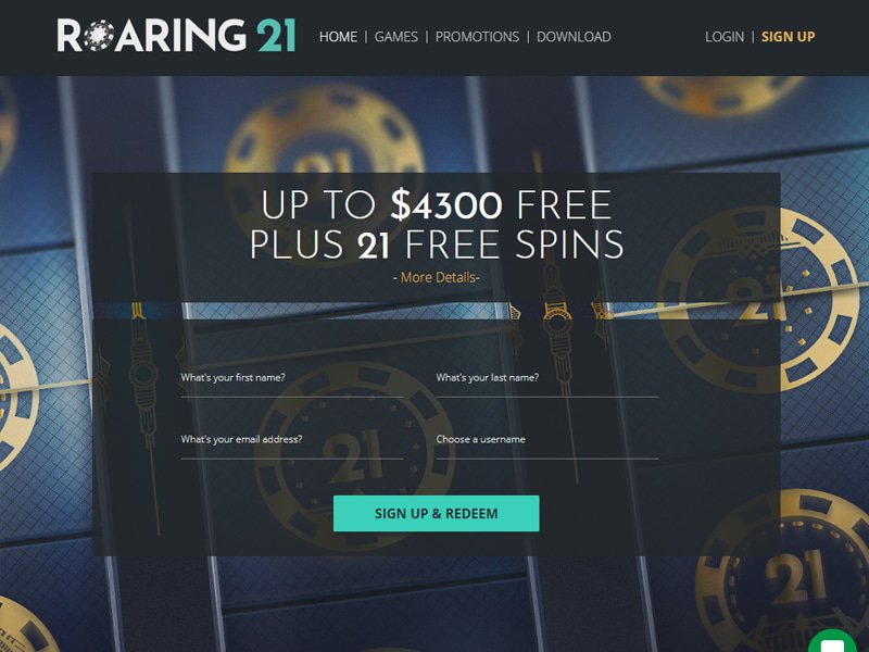 Roaring21 Casino website