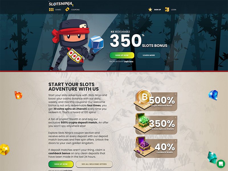Slotsninja Casino website